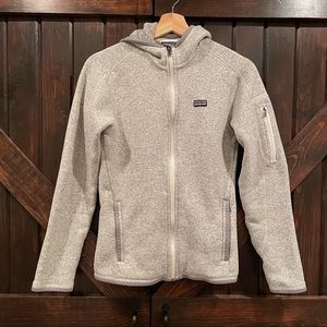 Patagonia Better Sweater HOODED Fleece Jacket Full Zip Silver Gray 6645